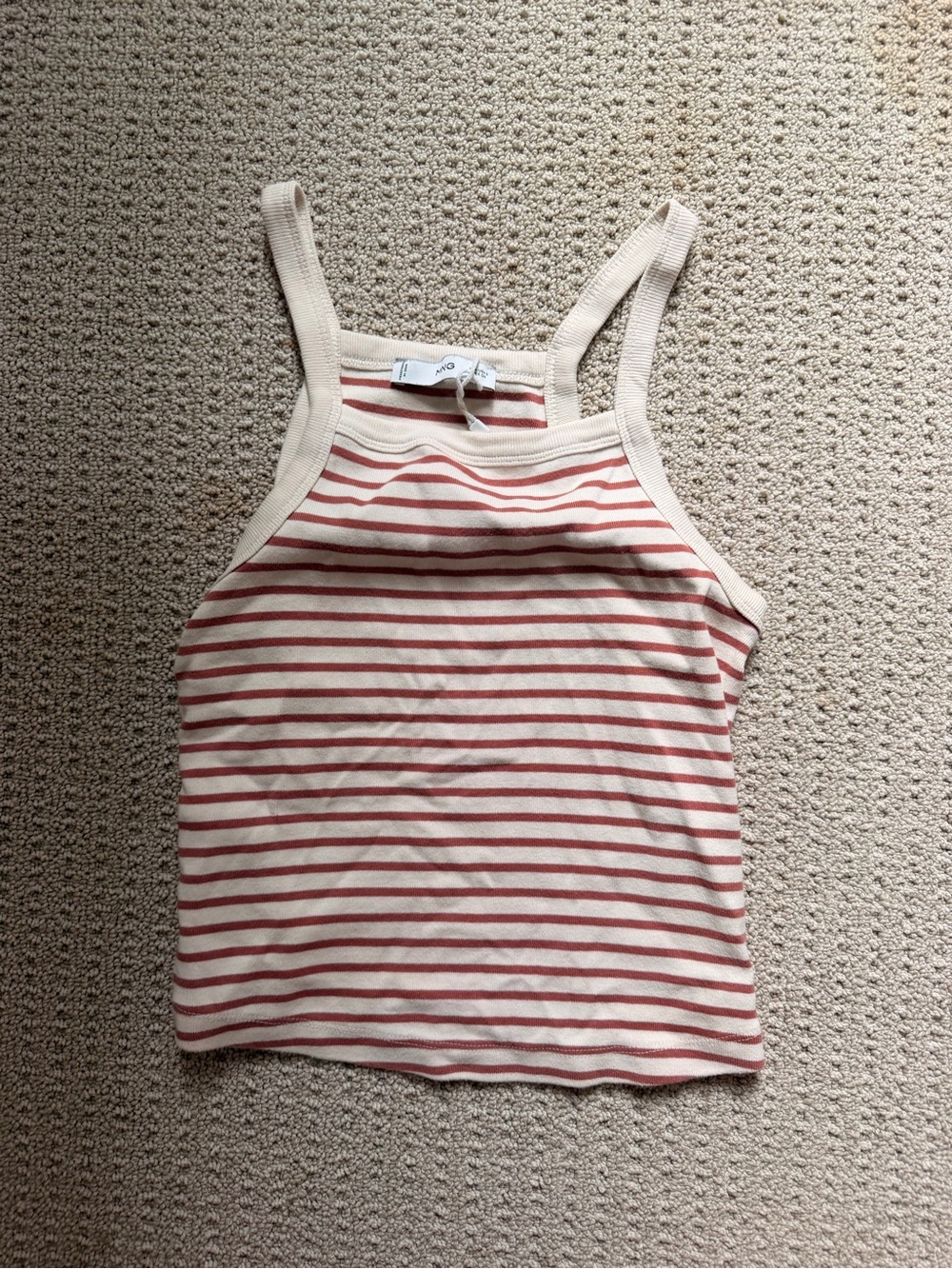 Mango Striped Ribbed Tank Top